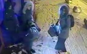 CCTV pictures show the three girls at a bus station in Istanbul