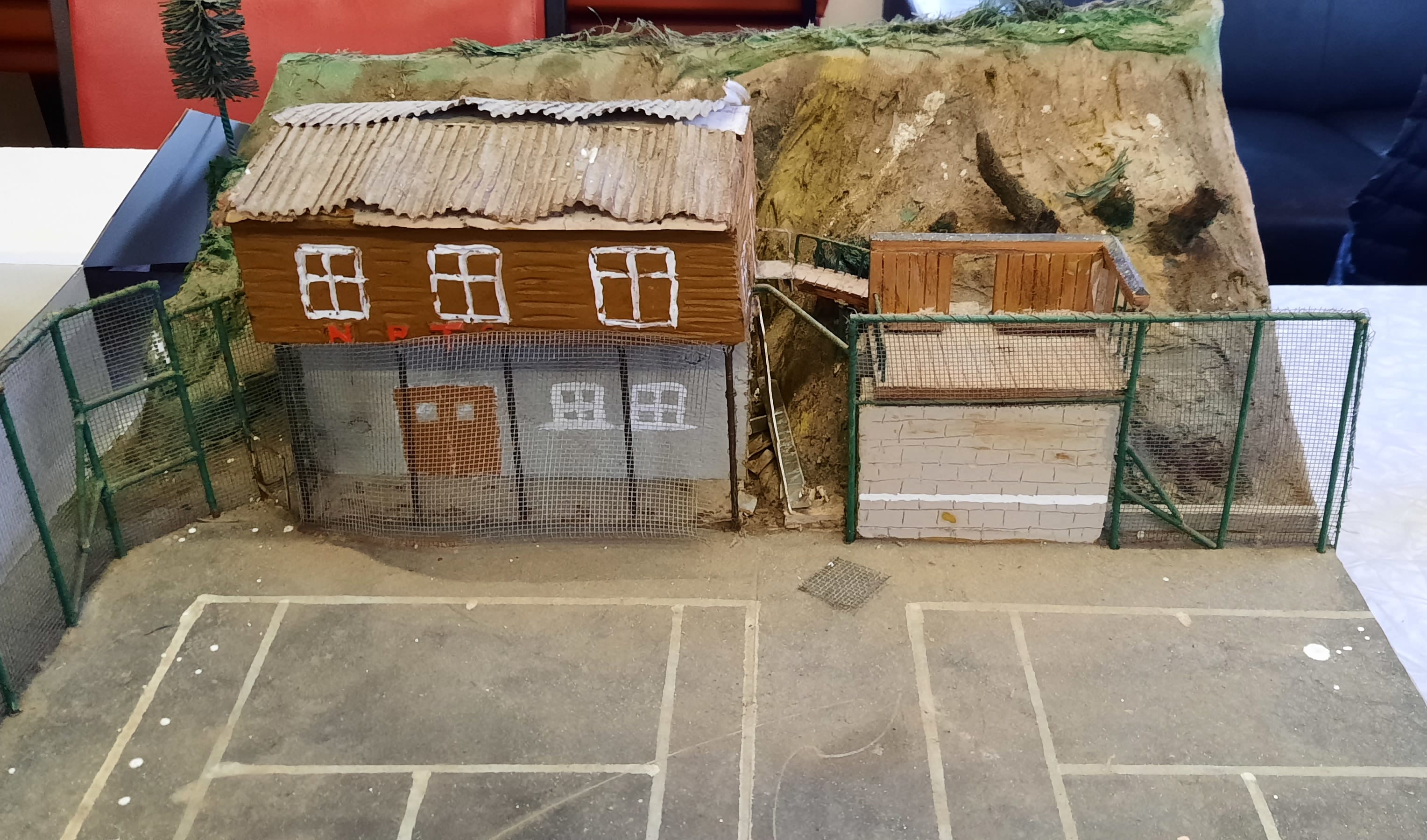 A model of the Newlands-Paparangi tennis club.