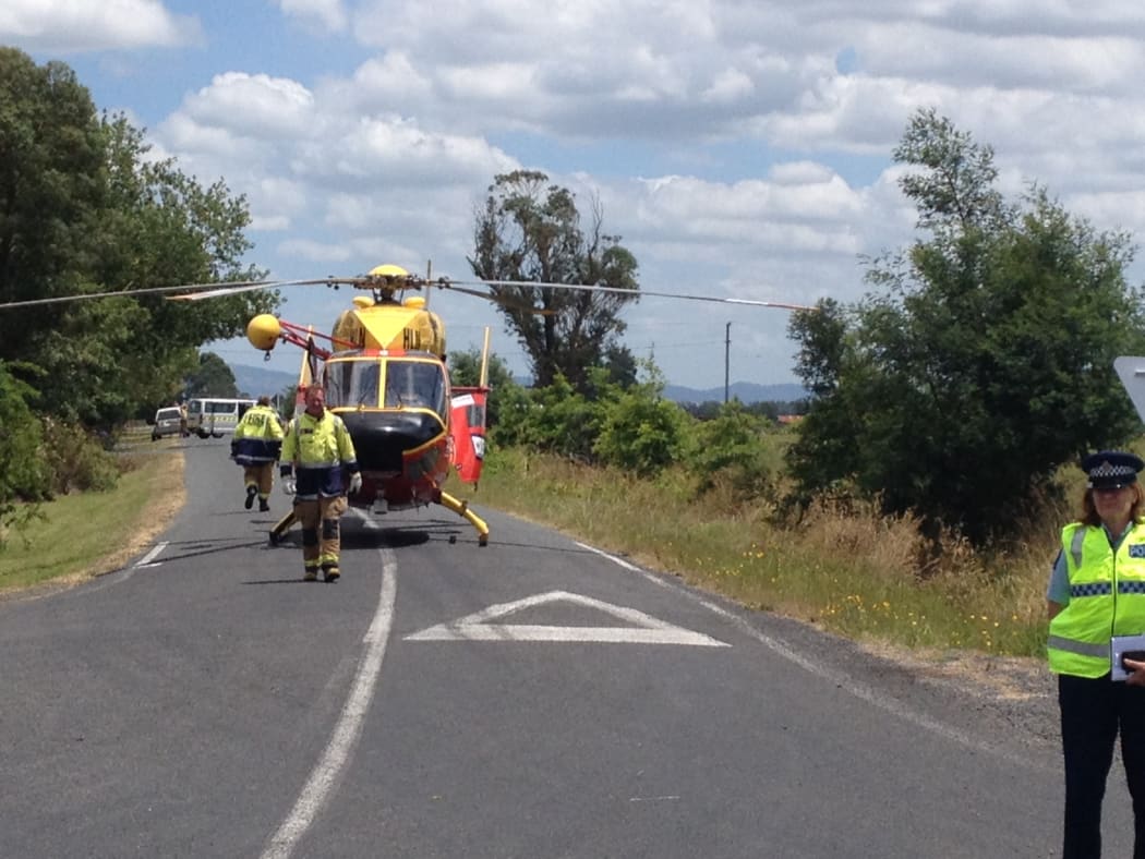 The scene of the crash on Fisher Road at Netherton.