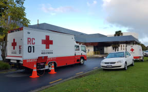 The Red Cross evacuation centre in Whakatane.