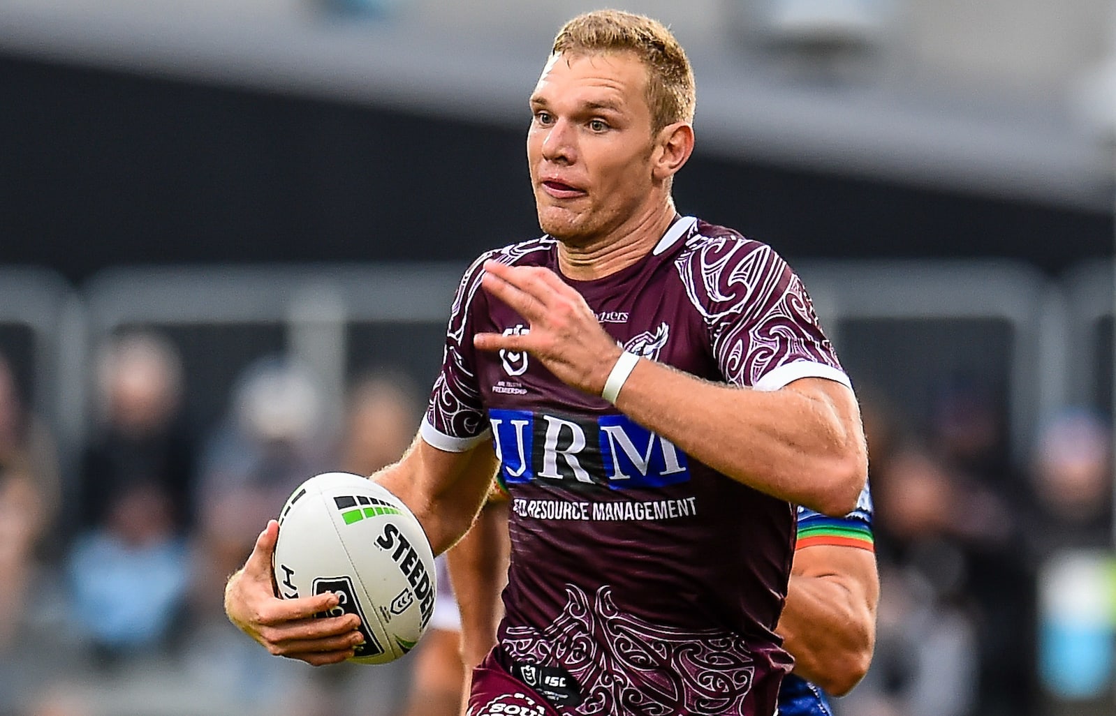 Tom Trbojevic of the Manly Sea Eagles during an NRL League match in March 2019.