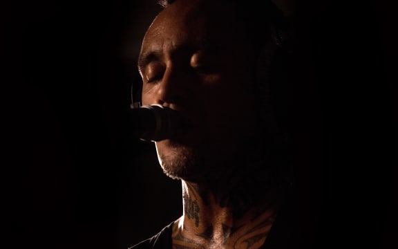 Tiki Taane performing in the Auckland studio for NZ Live