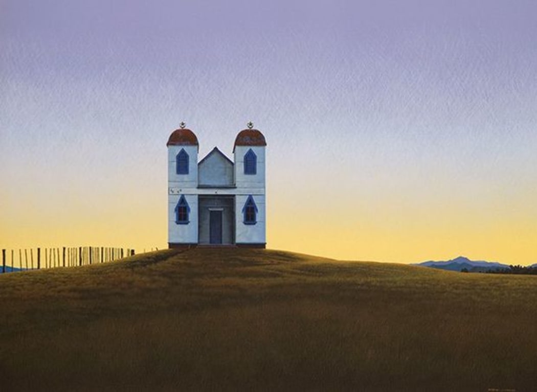Steve Harris' painting of Ratana Church