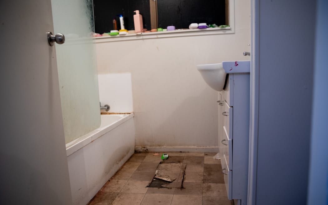More than 30 people share a single shower and toilet.