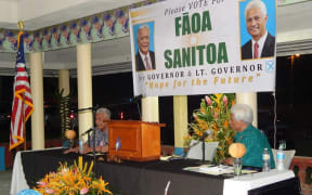 Faoa Aitofele Sunia and Larry Sanitoa American Samoa candidates for governor and lieutenant governor.