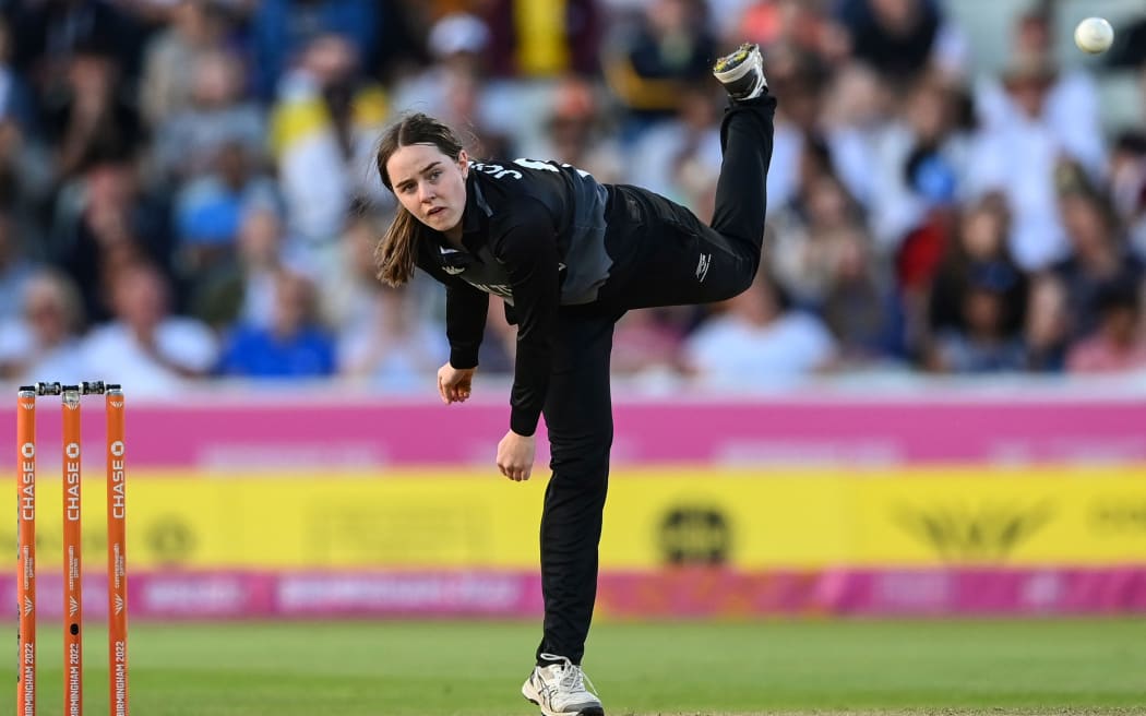 White Ferns bowler Fran Jonas.