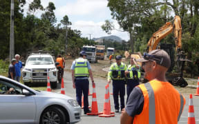 Work is continuing to reopen Molesworth Drive, a main thoroughfare through Mangawhai.