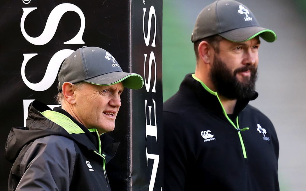 Ireland coach Joe Schmidt and his assistant Andy Farrell.