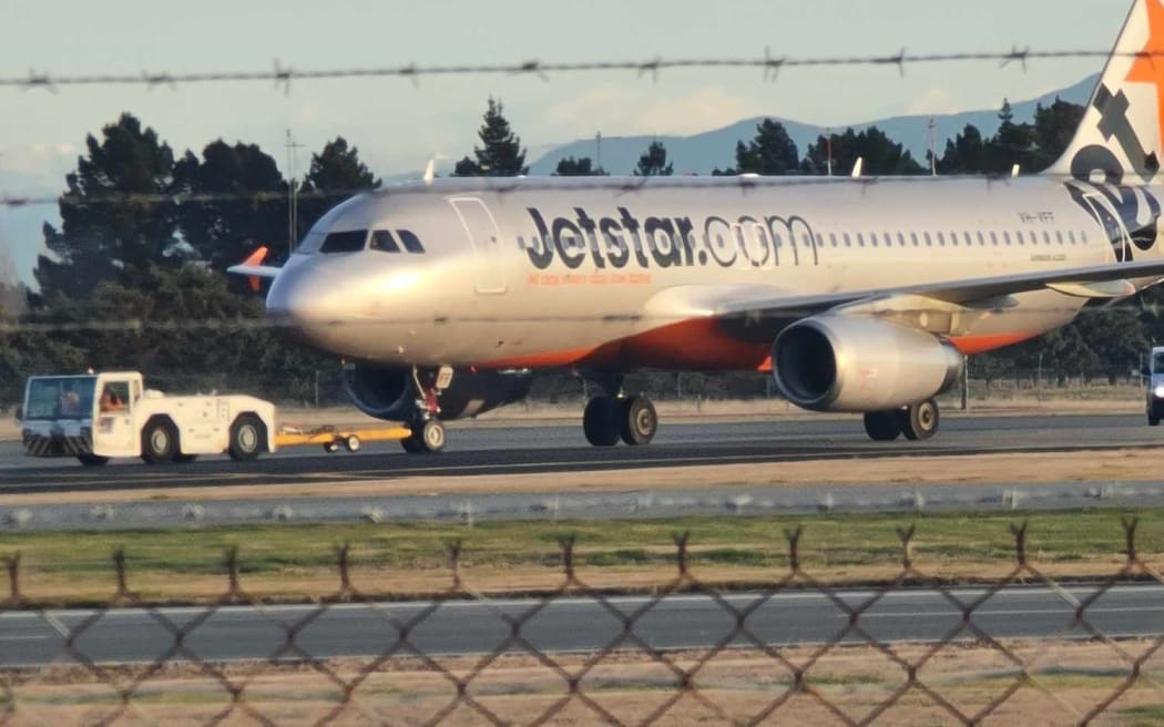 A Jetstar aircraft slid off the runway at Christchurch Airport on arrival on 31 May, 2024.