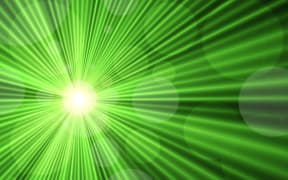 A laser beam