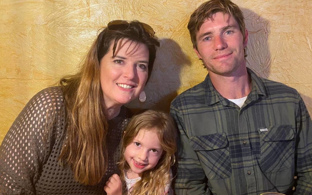 Vickie Hudson-Craig with her husband Ryan and daughter Ruby.