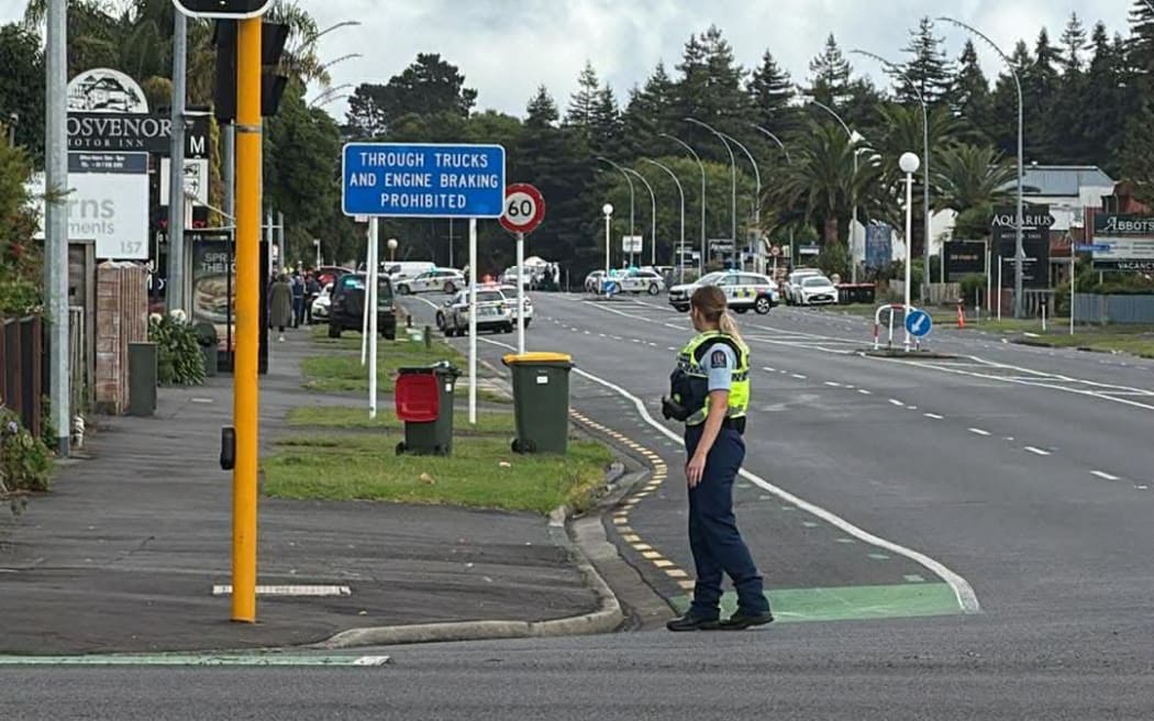 A police incident is unfolding in Ulster St, Hamilton.