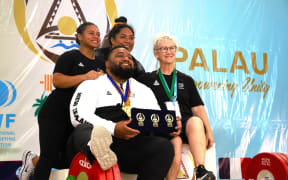 David Liti won two gold medals in the 110kg+ clean and jerk and the men’s overall, and a silver in the snatch.