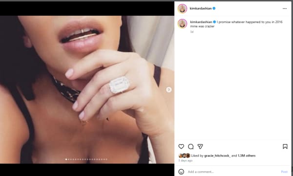 Kim Kardashian shares pictures from 2016 as part of the 2026 trend on social media.