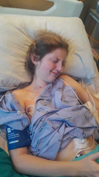 Amelia in hospital. Maddy would lie awake listening to her moaning in pain.