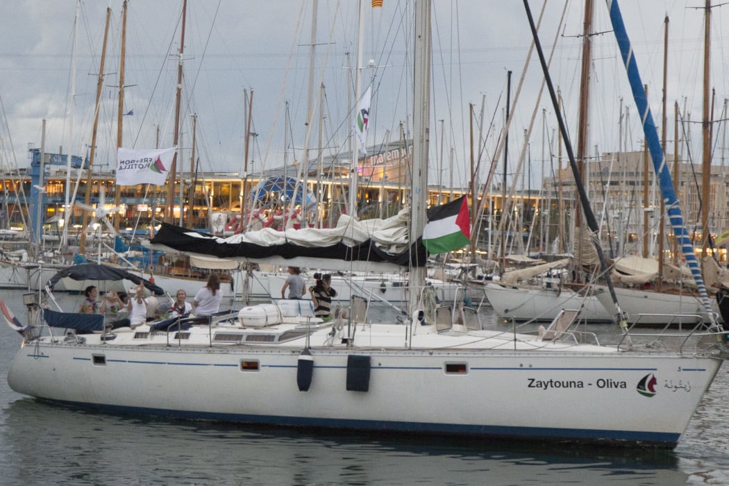 The Zaytouna-Oliva at Barcelona, Spain, where it set off for Gaza last month.