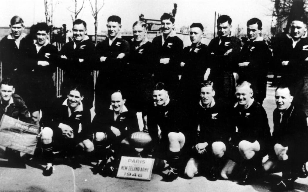 The NZEF Kiwis rugby union team, 1946.