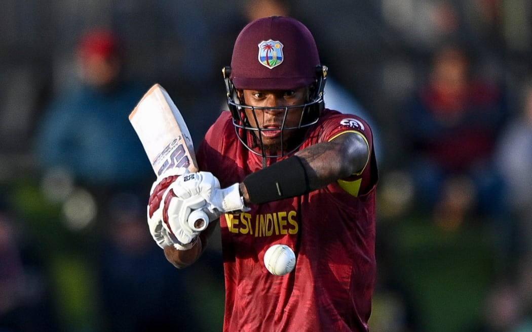 Keacy Carty of the West Indies during the 1st ODI cricket match, New Zealand Vs West Indies, at Hagley Oval in Christchurch.