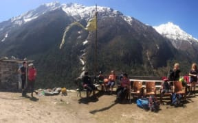 St Margaret's College pupils seen here during their Langtang trek.
