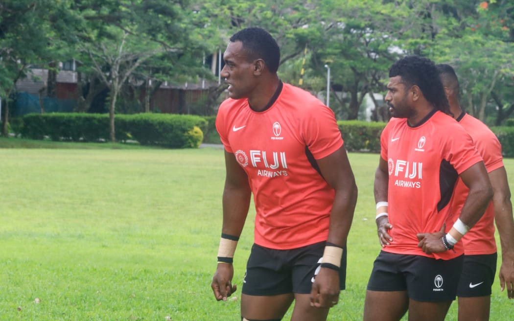 Members of the Fiji sevens team in training as they prepare for the Perth Sevens tournament at the end of January. Photo: FRU