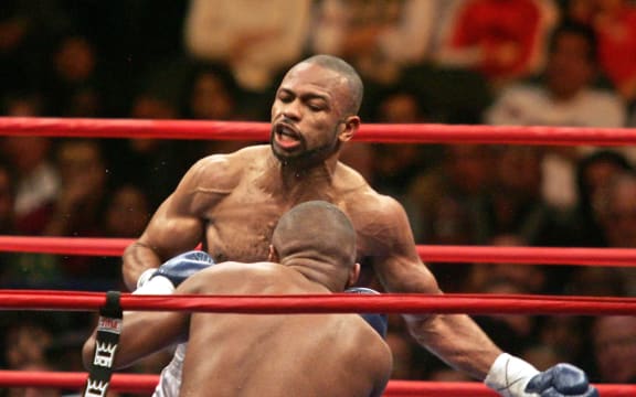Roy Jones Jr in action against Felix 'Tito' Trinidad.
