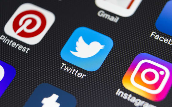 Sankt-Petersburg, Russia, January 24, 2018: Twitter application icon on Apple iPhone 8 smartphone screen close-up. Twitter app icon. Twitter is an online social networking and microblogging service .