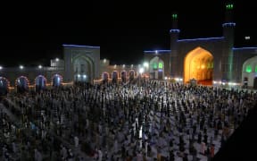 Worshippers at the Great Mosque in Herat, Afghanistan, during Ramadan, 19 May.