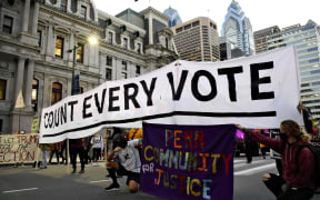 People demand to count every vote of U.S. presidential election in Philadelphia, Pennsylvania