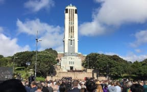 Anzac celebrations in Wellington at the National War Memorial.