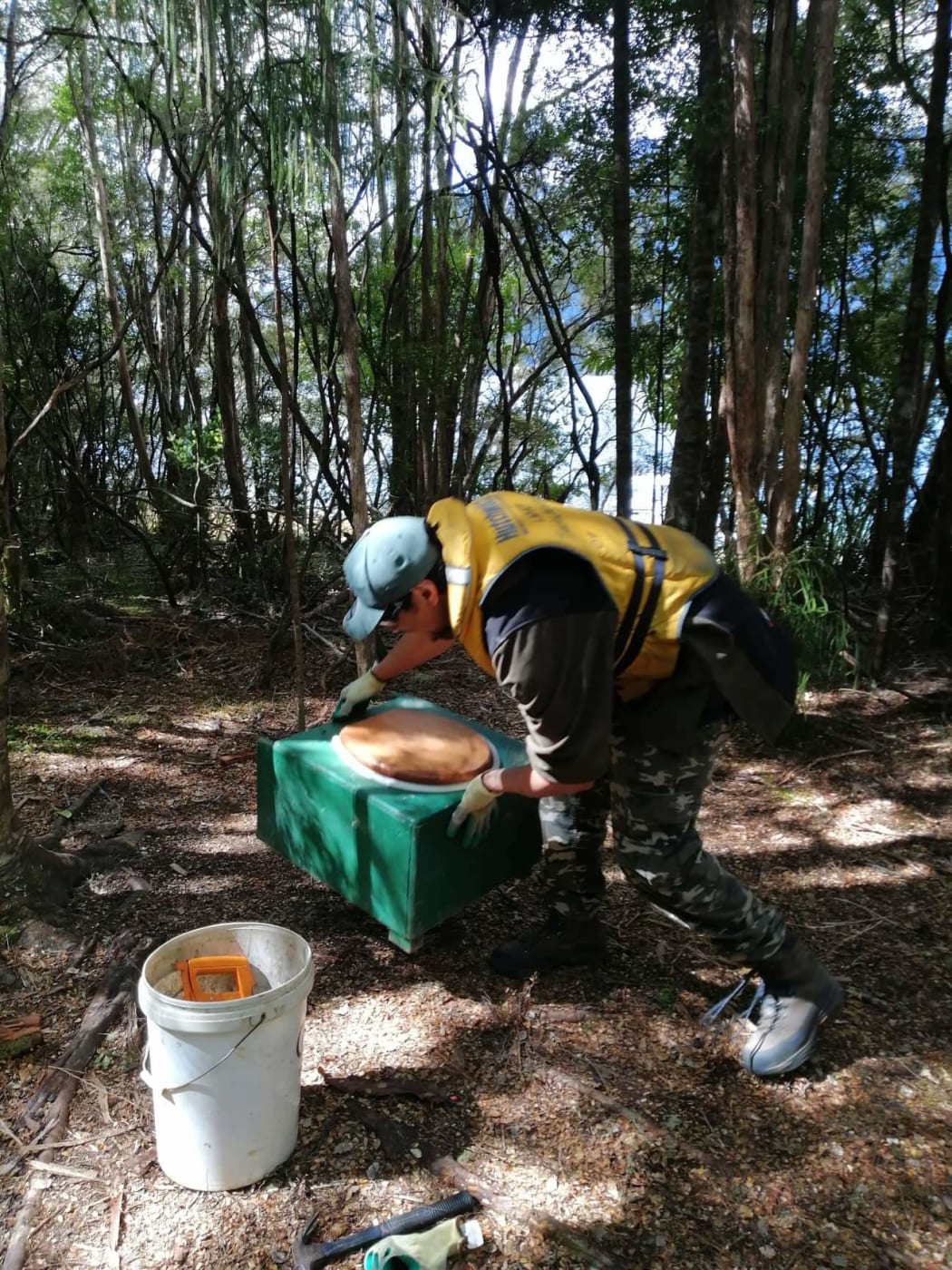 Home-made toliets were found at illegal campsites.