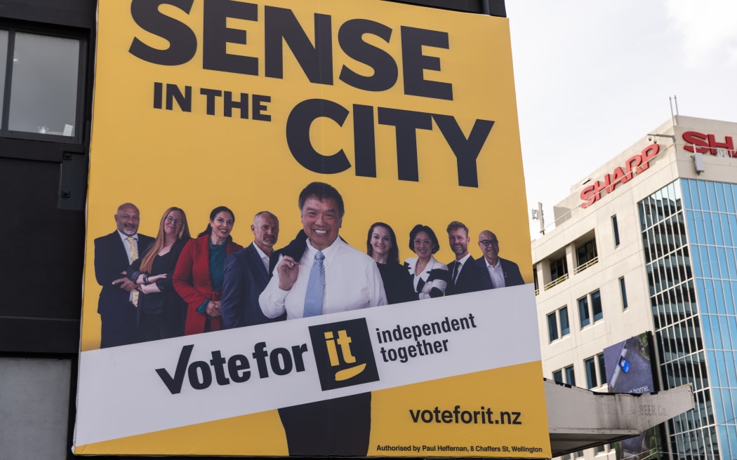 Ray Chung's billboard in Wellington