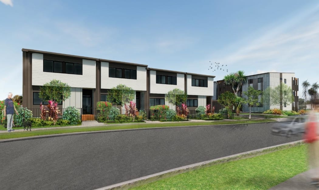 An artist's impression of some of the 10,000 proposed homes in the Mangere redevelopment.