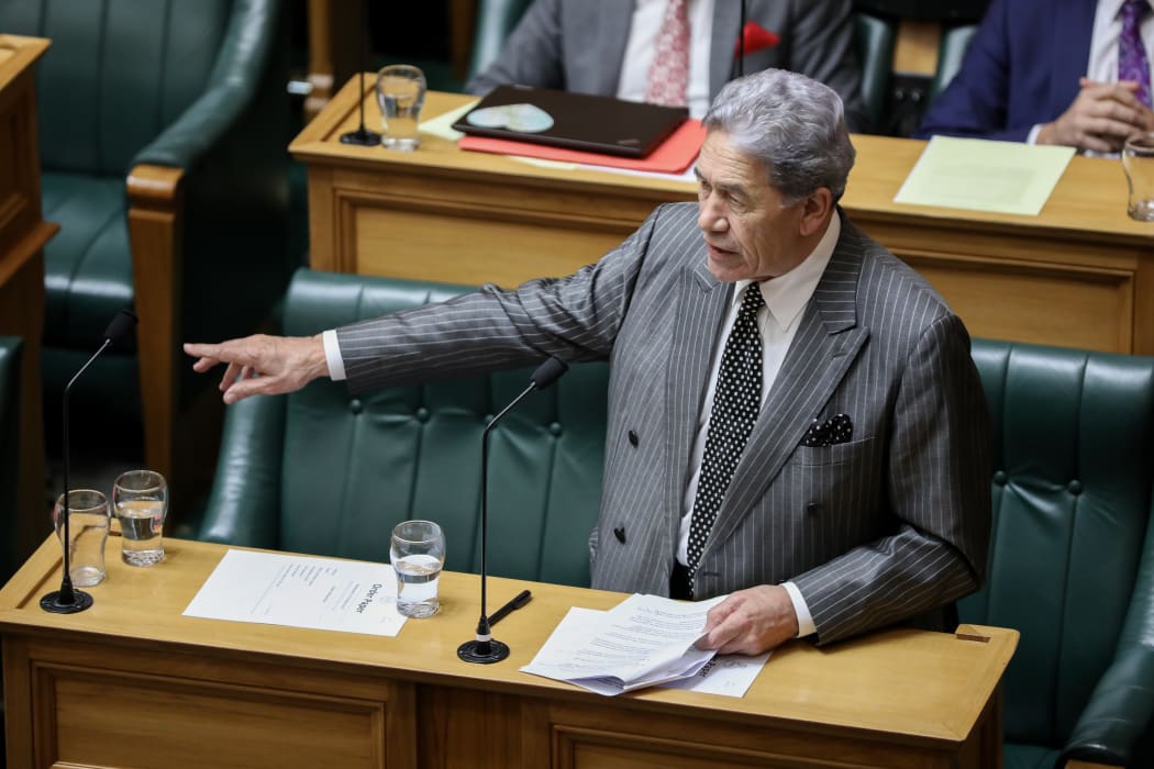 Deputy PM and New Zealand First leader Winston Peters in the House