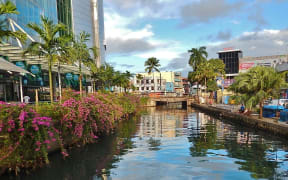The once bustling Terry Walk in the capital Suva is now deserted as people have been urged to stay home.