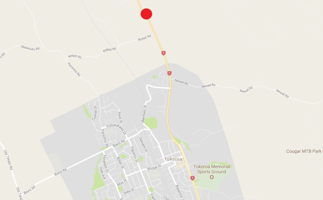 The crash happened on State Highway One near Tokoroa.