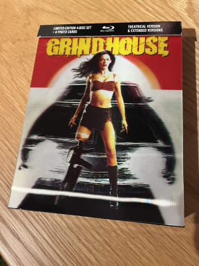 Photo of the lenticular cover for the new Blu-ray edition of the 2007 film Grindhouse