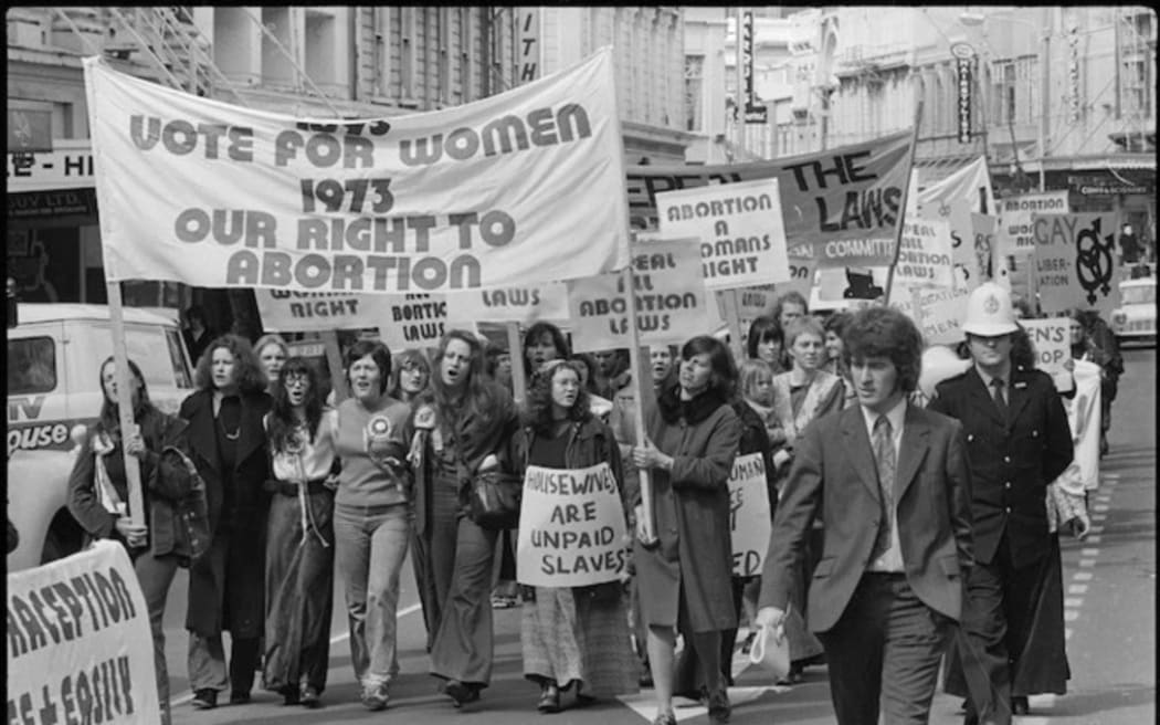 1973 pro-abortion march in Wellington