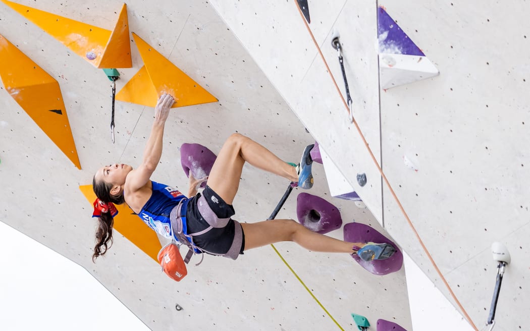 Japan's Akiyo Noguchi is a star of the sport climbing world.