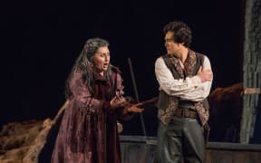 A scene from Il Trovatore at Metropolitan Opera