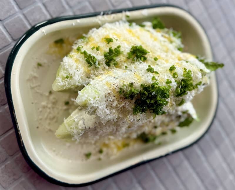 This salad serves two people as an accompaniment or one person as a standalone dish, Donnelly says.