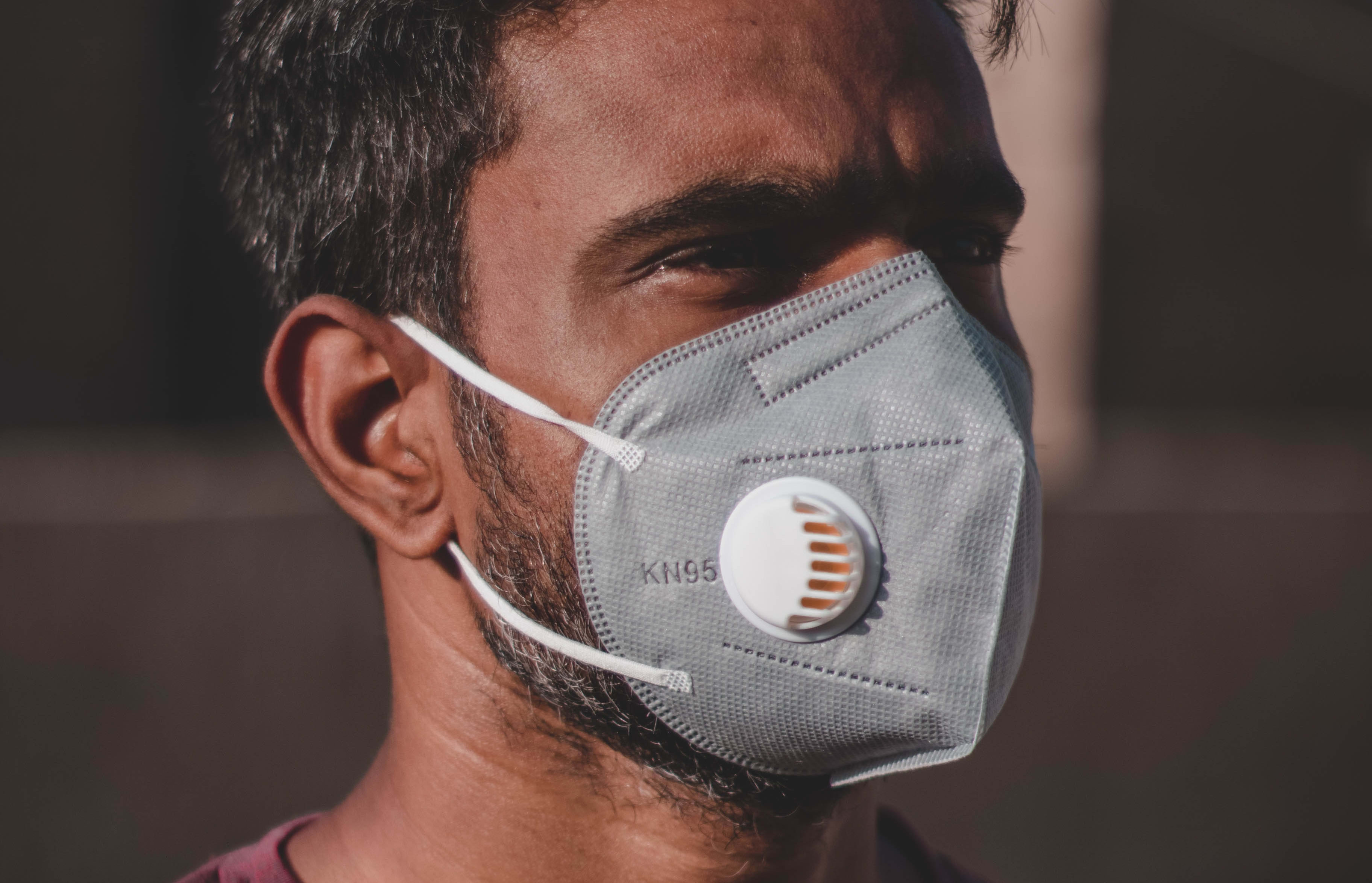 man in KN95 mask