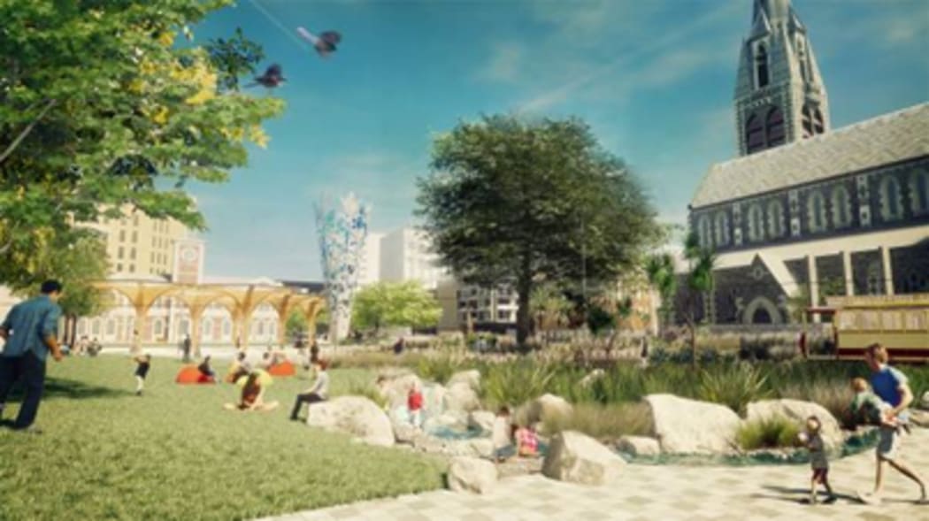Regenerate Christchurch developed this proposal in response to "community feedback calling for a greener and more lively space that can host events".