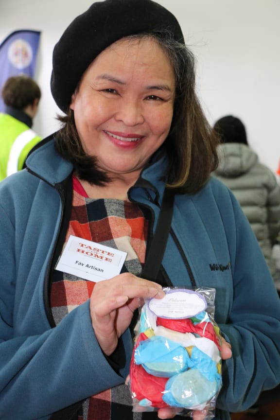 Flora Nogay with her Fav Artisan sweet stall