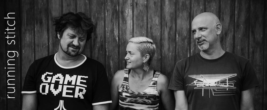 Auckland band Running Stitch (Kayne Wilkinson, Aletta Ashdown and Gavin Botica)