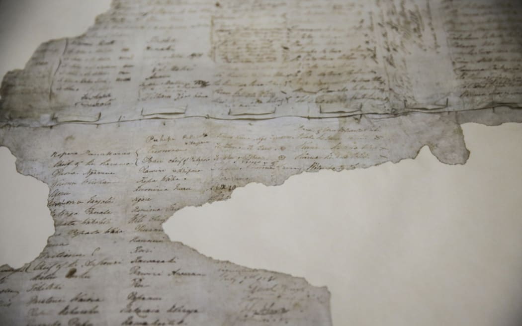 The Treaty of Waitangi. He Tohu, a new permanent exhibition of three iconic constitutional documents that shape Aotearoa New Zealand. Treaty of Waitangi, Declaration of Independence and Women's Suffrage Petition.
