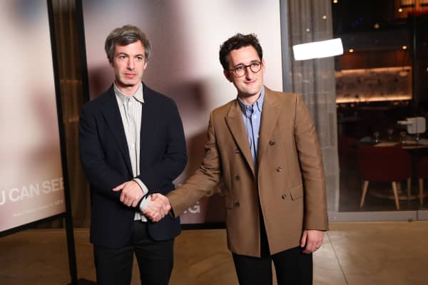 (L-R) Nathan Fielder and Lance Oppenheim attend "You Can See Everything" photocall at Academy Museum of Motion Pictures on October 6, 2026, in Los Angeles.