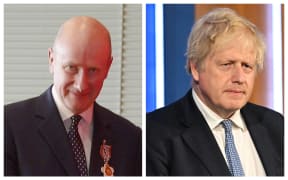 Lord Geidt, left, and Boris Johnson
