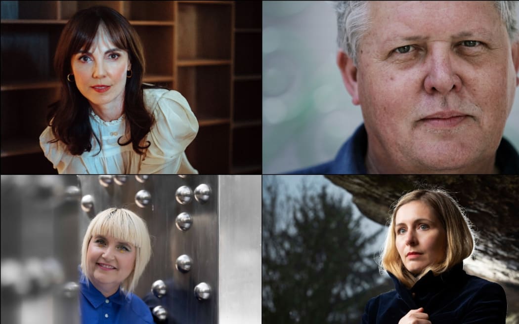 Authors (clockwise from top left) Emily Perkins, Stephen Daisley, Eleanor Catton and Pip Adam are finalists for New Zealand's top fiction award.