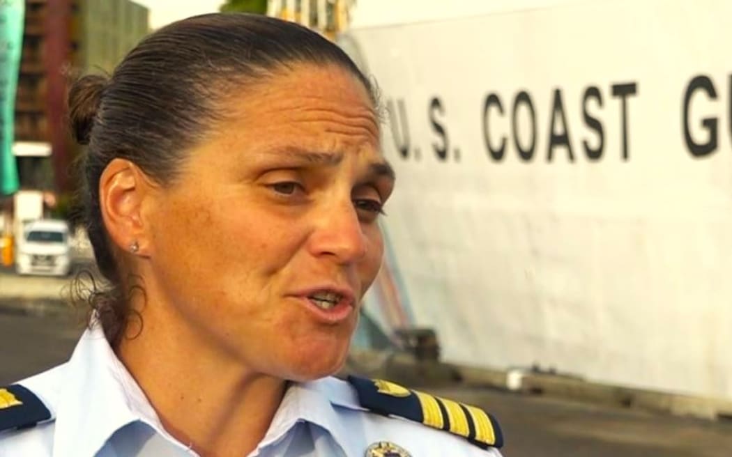 US Coastguard vessel “Harriet Lane” Commander Nicole Tesoniero during stopover in Papeete – PHOTO TNTV