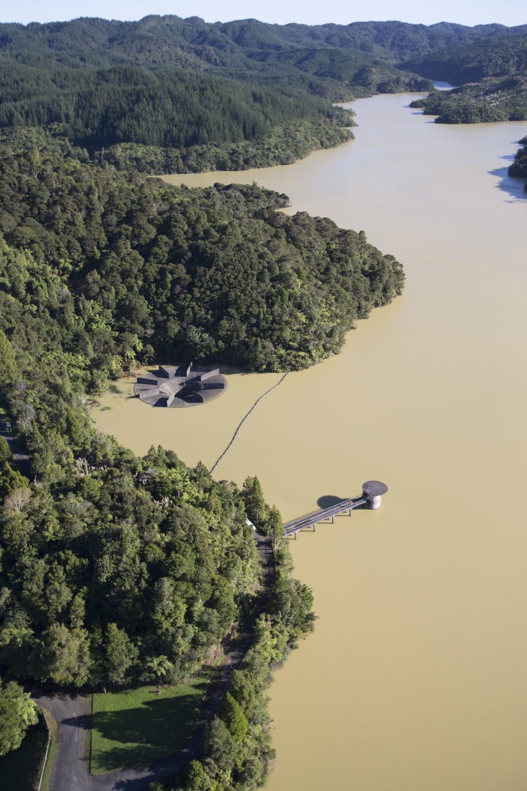 Silt in the Hunua dam system.